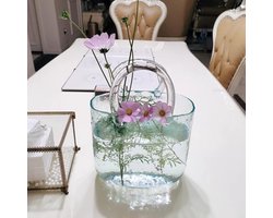 Unieke Tasvormige Glazen Vaas voor Bloemen en Decoratie