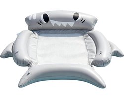Unieke Zwemmatras - Drijfkussen Waterbed - Ontspannen in Water - Ergonomisch Ontwerp - 125 cm Breed - Grijze Haai