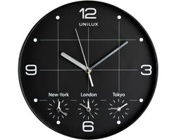 UNILUX On Time klok - metallic grijs/wit