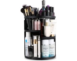 UNIQ 360° Roterend Make-Up Organizer - Beauty organizer voor huidverzorging en make-up - Opbergbox - Zwart