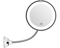 UNIQ Flexibele Spiegel met LED licht en 10x vergroting