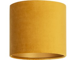 Uniqq Lampenkap velours oker gele Ø 20 cm - 20 cm hoog