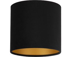 Uniqq Lampenkap velours zwart Ø 20 cm - 20 cm hoog