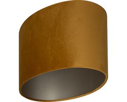 Uniqq Ovale Lampenkap velour groud 30 x 20 cm – 16 cm hoog