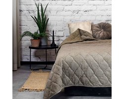Unique Living - Bedsprei Jenny - taupe - 170x220cm