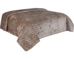 Unique Living - Bedsprei Peggy 220x220cm taupe