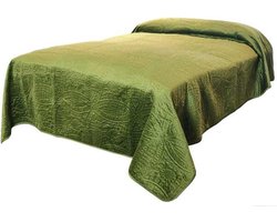 Unique Living - Bedsprei Veronica 220x220cm green