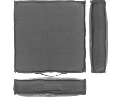 Unique Living | Box kussen Luana 45x45x8cm dark grey | Kussen woonkamer of slaapkamer