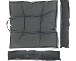 Unique Living | Box kussen Unique outdoor 43x43x7cm dark grey | Kussen woonkamer of slaapkamer