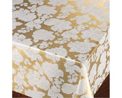 Unique Living - Fantastik - Classic Neo - Gold Flowers - 140x250 cm - PVC - Afwasbaar - Extra sterk