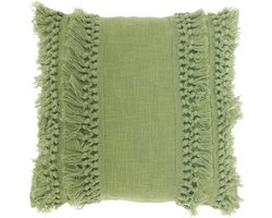 Unique Living | Kussen Saba 45x45cm tea green | Kussen woonkamer of slaapkamer