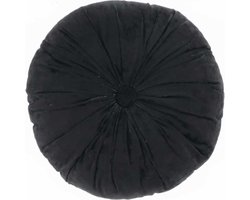 Unique Living | Kussen Tatum 40cm Ø black | Kussen woonkamer of slaapkamer