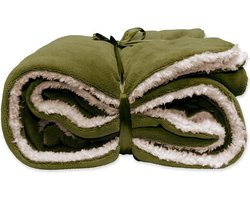 Unique Living Lars - Fleece - Plaid - 150x200 cm - Avocado Green