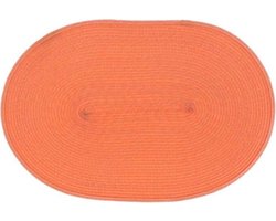 Unique Living | Placemat Daisy | Ovaal | Rotan | Oranje | 45x30cm