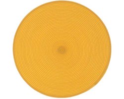Unique Living | Placemat Daisy | Rond | Rotan | Geel/Oranje | Ø 38cm
