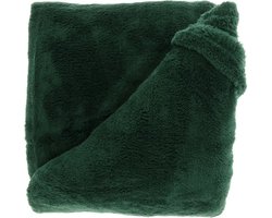 Unique Living Plaid Justin - Polyester - Groen - 150x200 cm (BxH) - Woondeken