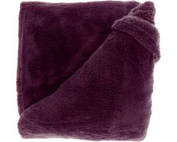 Unique Living Plaid Justin - Polyester - Paars - 150 x 200 x 0 cm (BxHxD)