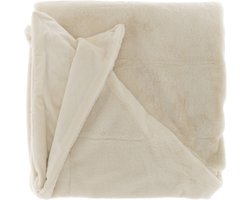 Unique Living Plaid Klaas - Polyester - Wit - 150 x 0 x 200 cm (BxHxD)