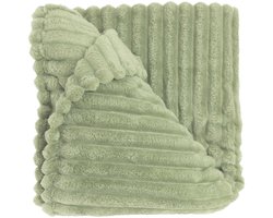 Unique Living Plaid Lex - Textiel - Groen - 200 x x 150 cm (BxHxD)