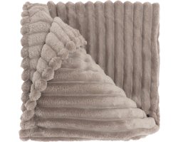 Unique Living Plaid Lex - Textiel - Taupe - 200 x x 150 cm (BxHxD)