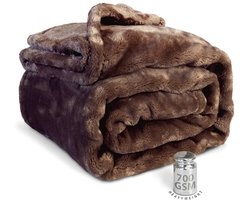 Unique Living - Plaid Silke - 150x200cm - Bruin