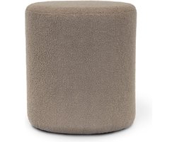 Unique Living - Poef Teddy Taupe -35x38cm