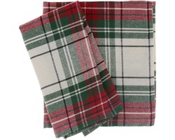Unique Living - Servet Xmas Tartan - 40x40cm - White