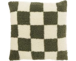 Unique Living - Sierkussen Check Winter Green -53x53cm