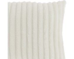 Unique Living Sierkussen Lex - Polyester - Wit - 50x50 cm - Dove White - Brede Rib