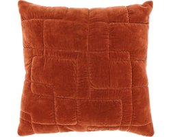 Unique Living Sierkussen Nika - Katoen - Oranje - 45x45 cm (BxH)