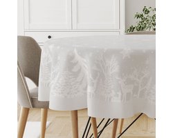 Unique Living - Tafelkleed Rody - 180Øcm - White