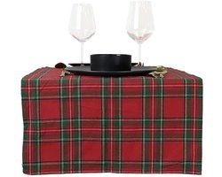 Unique Living - Tafelloper Xmas Tartan Red - 45x150cm
