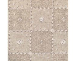 Unique Living Tafelzeil - 140x250 cm - Benedita - PVC - Afwasbaar - Creme - Extra sterk