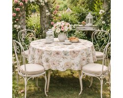 Unique Living Tafelzeil - Wilde Bloemen - 160CM Rond - Multi/Roze