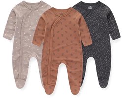 Uniseks Pasgeboren Baby Romper – Groeit Uit Één Stuk voor Jongens en Meisjes