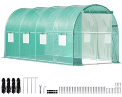 UnityMarketplace® - Walk-in Tunnel Kas - Waterdicht Serre - Broeikas - Waterdichte PE - Groen - 4,6x2,1x2,1m
