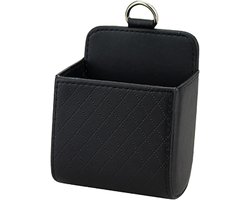 Universal Car Air Vent Organizer Box Storage Bag, Car Seat Back Interior Case with Hook, Mount Outlet Storage Box Hanging Leather Container Bag Pouch Holder for Phone Coins Key