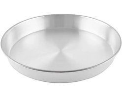 Universeel - aluminium bakplaat - rond 34 cm - lichtgewicht - zilver - geschikt voor taarten en pizza