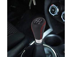 Universele 5-speed handmatige pookknop Handmatige pookknop Stokkop Fit voor alle auto (rood)