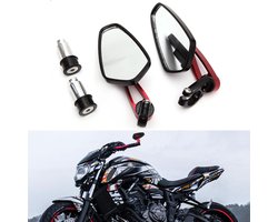 Universele Achteruitkijkspiegel voor Motorfiets, 7/8 Inch 22mm, Geschikt voor Cruiser, Scooter en Cafe Racer - Rood Design