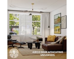 Universele Airco Deur Afdichtkit – Breedte 93 cm – Geschikt voor Deuren van 201,5 t/m 250 cm Hoog – Deurafdichting Slang Afsluiten – Mobiele Airco Deur Afdichting Schuifdeur en Balkondeur – Airco Deurafdichtingskit
