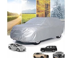 Universele Autohoes Voor Alle Weersomstandigheden Waterdicht En UV-Bestendig Met PEVA-Bescherming - Stofwerend Winddicht En Duurzaam - Geschikt Voor De Meeste Sedans En Hatchbacks - Zilver