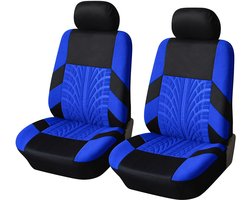 Universele Autostoelhoezen Set Beschermhoes Voorstoelen Auto & Bestelbus Blauw