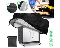 Universele BBQ Hoes voor Gas- en Houtskoolbarbecues – 145 x 61 x 117 cm Barbecue Beschermhoes, 210D Oxford Stof met Dubbele Naden, Water- en UV-Bescherming, Geschikt voor Alle Seizoenen