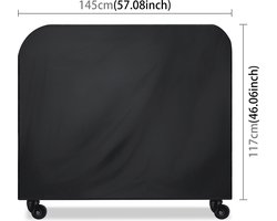 Universele BBQ hoes waterdicht M - 145x61x117cm - Barbecue Grill Hoes Cover - Afdekhoes - Zwart