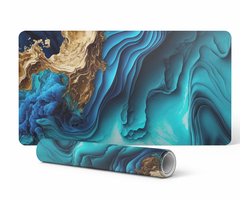 Universele beschermmat voor tafels en aanrechtbladen, golvende abstracte patronen, 100x50 cm