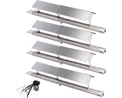 Universele branderafdekking van 31 cm tot 45 cm voor diverse barbecues - RVS vervangingsonderdelen voor Landmann, Enders en Campingaz