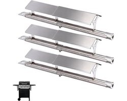 Universele Branderkap Vervangingsonderdelen van 31 cm tot 45 cm voor Diverse Barbecues, Roestvrij Staal, Geschikt voor Landmann, Campingaz en Tepro