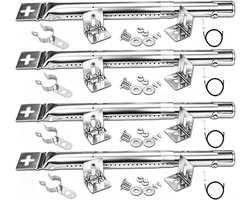 Universele Branders voor Landmann, Enders, Campingaz en Meer - RVS Warmtebescherming Vervangingsonderdelen, 4 Stuks, Geschikt voor Barbecues en Grillen