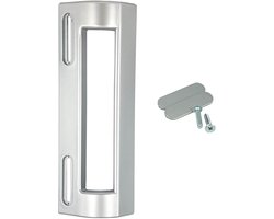 Universele deurgreep zilver voor koelkast/vrieskast 19,7 cm | Variabele bevestiging tussen 9,5 tot 16,7 cm | O.a geschikt voor AEG, Bauknecht, Bosch, Ikea, Siemens, Whirlpool e.a. | Multaparts® huismerk